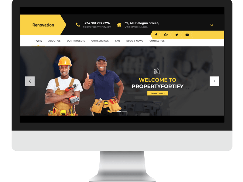 Property Fortify Website Designed by Sigmanox NG