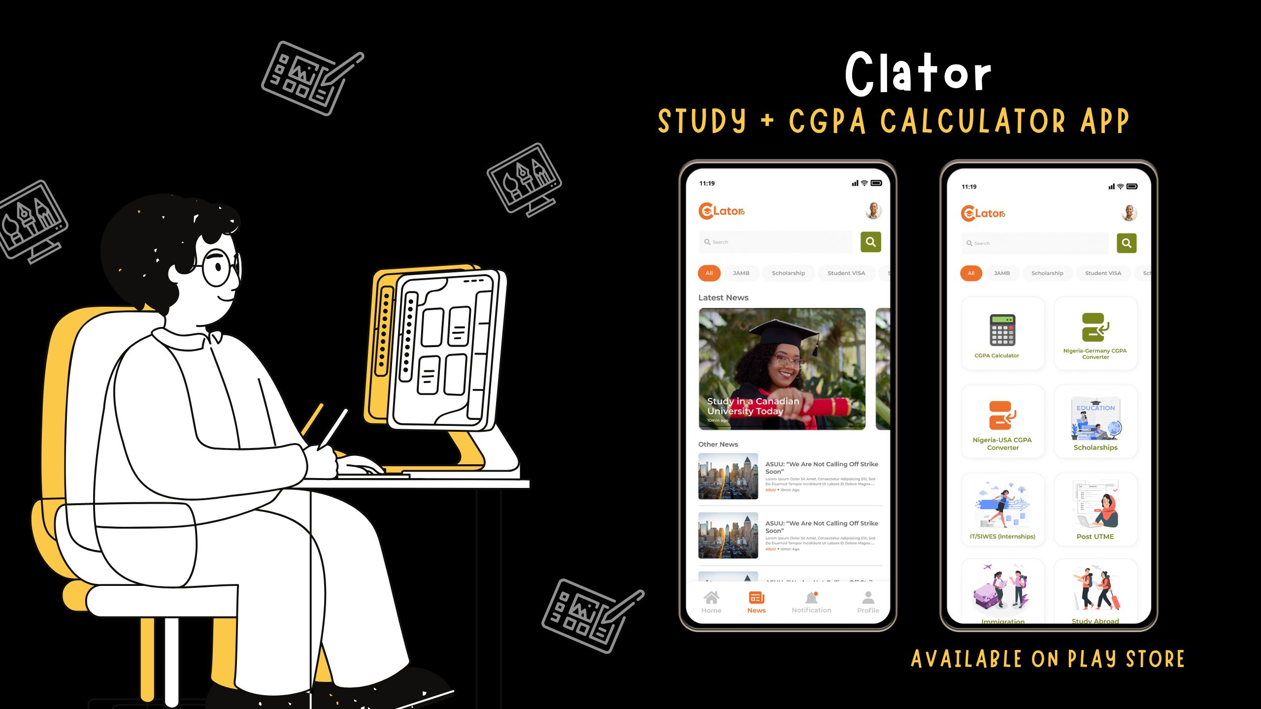 Clator Study & CGPA Calculator App